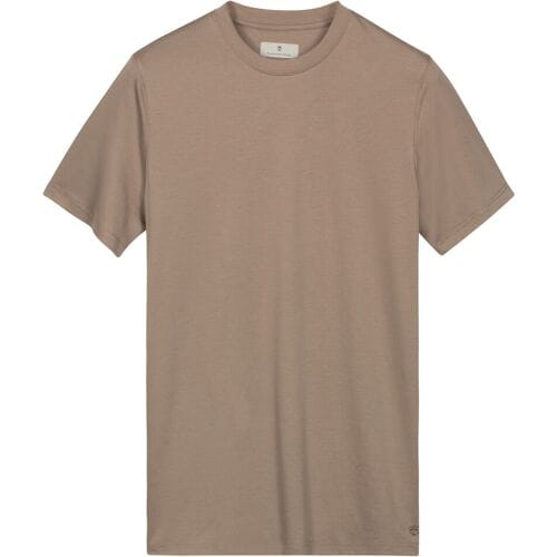 Thomas Maine T-Shirt Crew Neck Solid Color Liquid Cotton Licht Beige / male