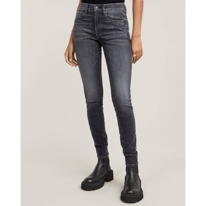 G-STAR 3301 Skinny Wmn Dames Jeans - faded black magnet