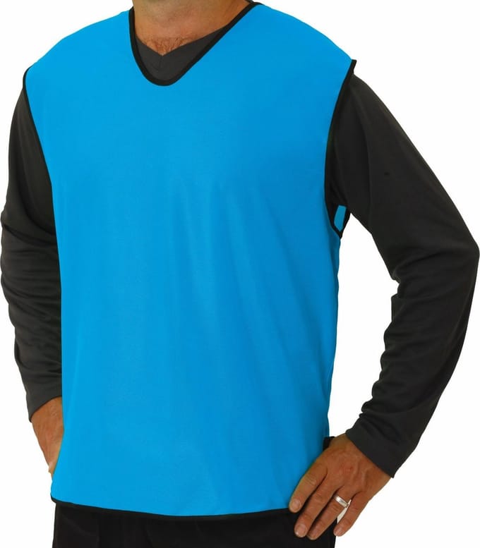 10 x Pirotti mesh trainingsovergooier / hesje - baby blue - maat: medium