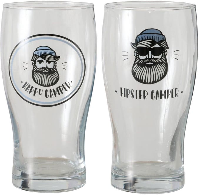 Boltze Home bierglas pintglas Camper 550ml multicolor vaatwasbestendig.