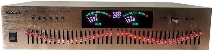 Bluetooth Stereo Equalizer - Audio Controller - Geluidsverbetering Thuis - Geborsteld Aluminium - 40-band - Goud