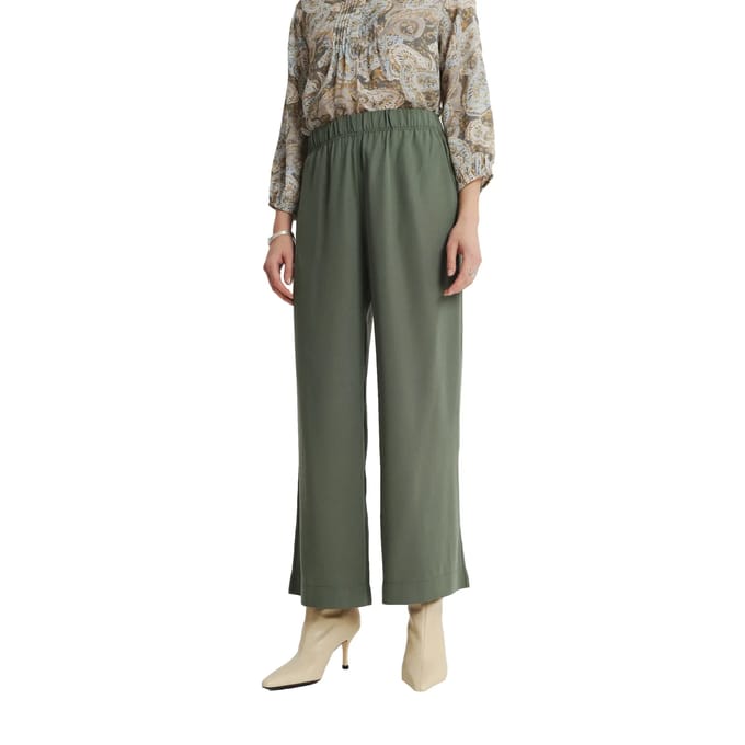 Elastische wijde broek vrouw Greenpoint Regular March