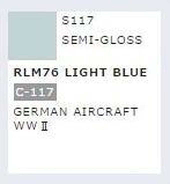 Gunze S-117 - Mr. Color Spray 100 ml RLM76 Light Blue - Spuitbus voor Plastic Modelbouw