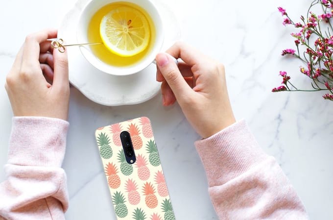 OnePlus 7 Pro Siliconen Case Ananas