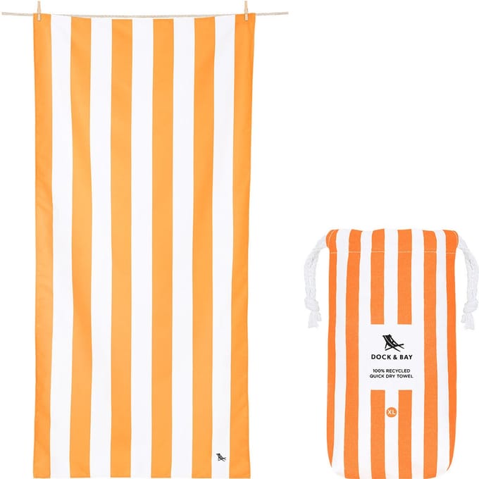 Dock & Bay Cabana - Strandlaken - Extra Large - ( 200x90cm ) - Ipanema Orange