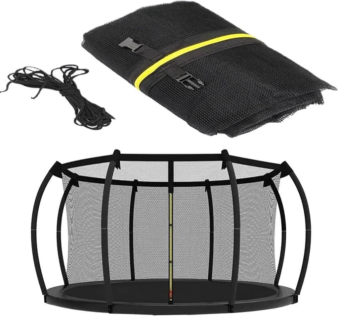 Trampoline Veiligheidsnet - Trampoline Omheining - Veilig Springen - Weerbestendig Nylon - 305 cm - Zwart
