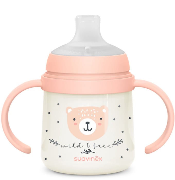 Suavinex Wild & Free Beker Met Handvaten - 150ml - 6Mnd+ - Roze
