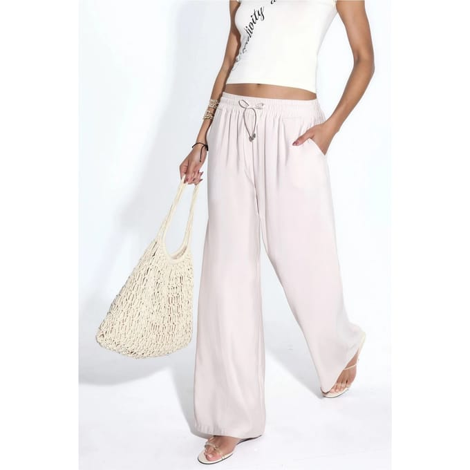 Elastische Taille Rechte Pijpen Modal Touch Broek