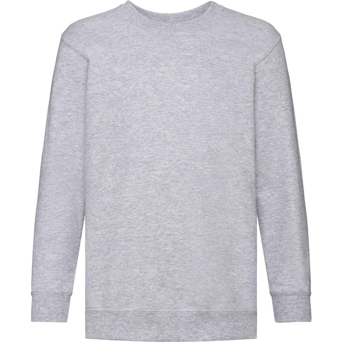 Fruit of the Loom Kids / Kinderen Klassieke Drop Schouder Sweatshirt (Heide Grijs)