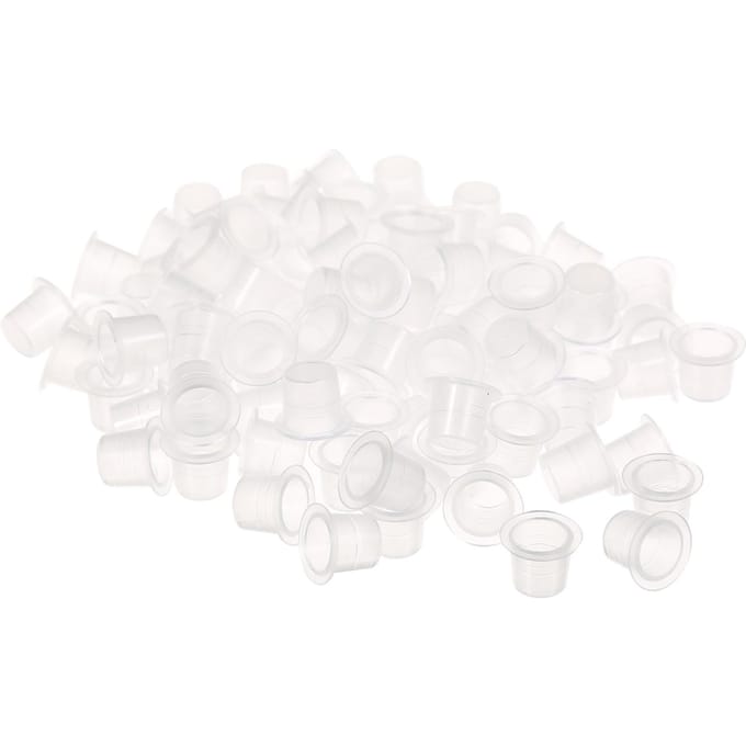 100 stuks Tatt oo Inktbeker Plastic Wegwerp Microblading Tat te Inktbekers Permanente Make-up Pigment