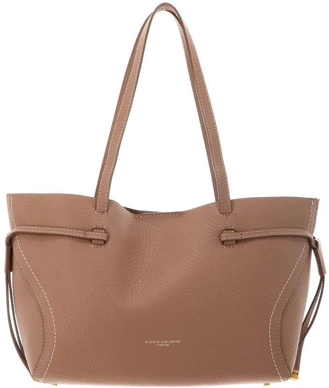 GIANNI CHIARINI Leren schoudertas shopper Violette Shoulder Bag Clay Lichtbruin