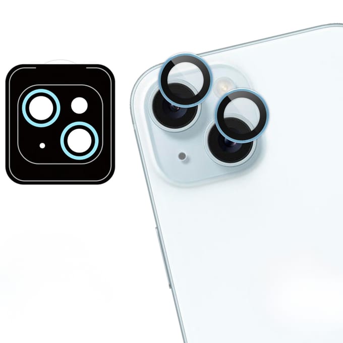 imoshion Camera Lens Protector - Geschikt voor iPhone 15 Plus/ iPhone 15 - 2 Pack - Blauw