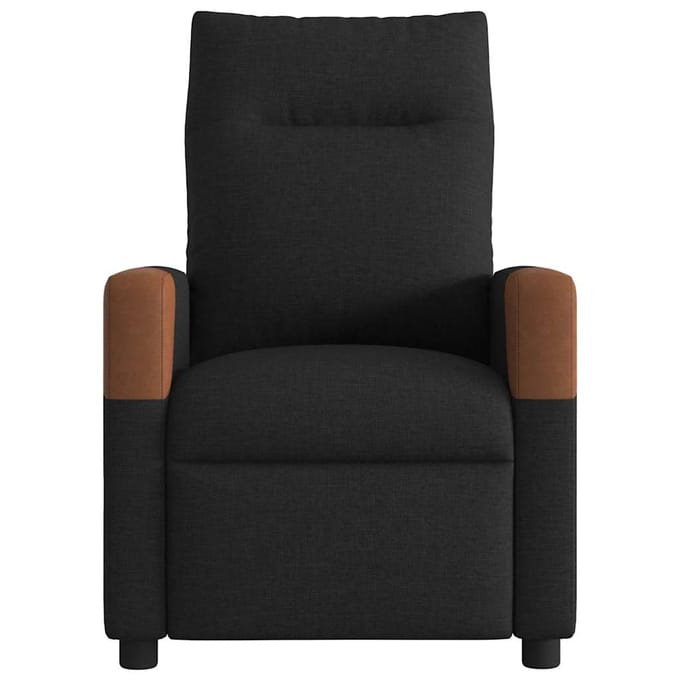 vidaXL - Fauteuil - verstelbaar - stof - zwart