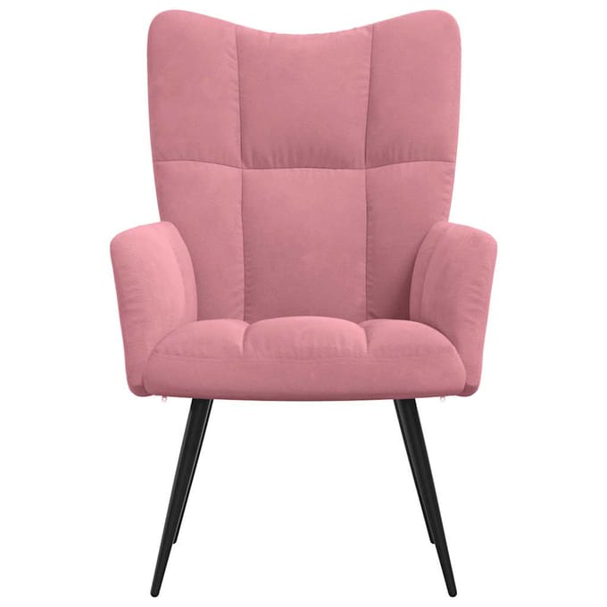 vidaXL - Relaxstoel - fluweel - roze
