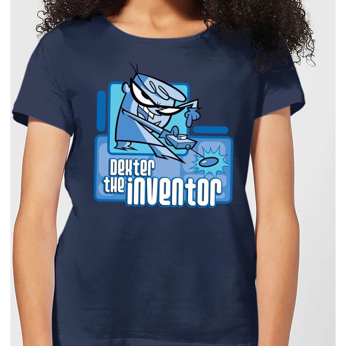 Dexters Lab The Inventor Women's T-Shirt - Navy - S
