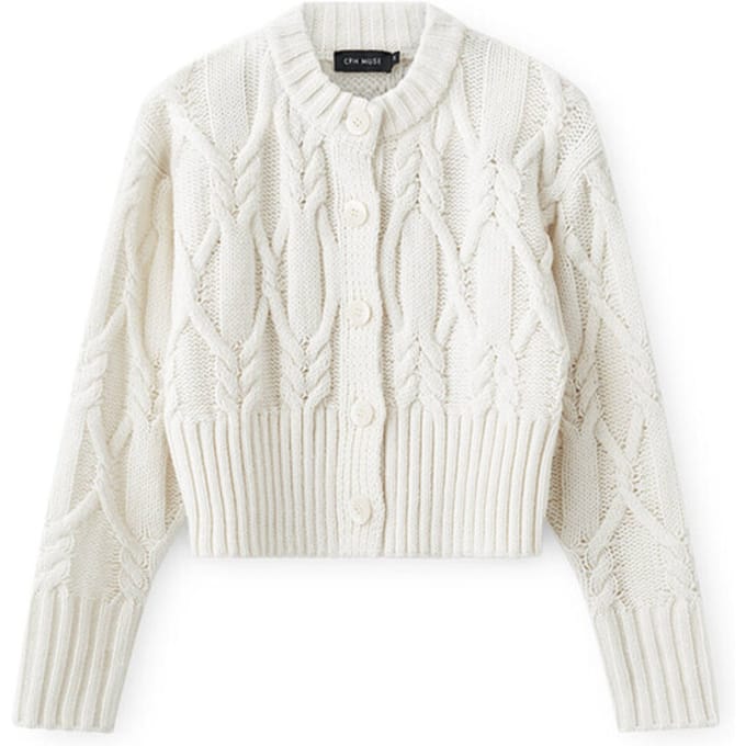 Cardigan met kabelpatroon model 'MAGLE'