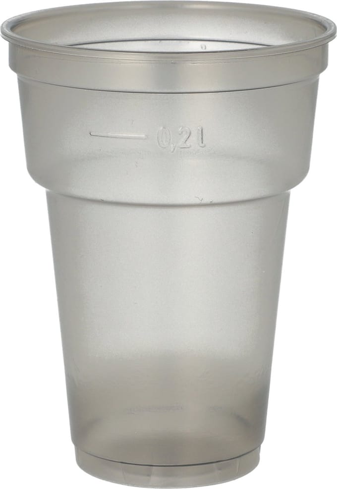Bierbekers, herbruikbaar PP 250 ML Ø 7,8 cm · 10,4 cm (50 stuks) reusable!! onbreekbaar.