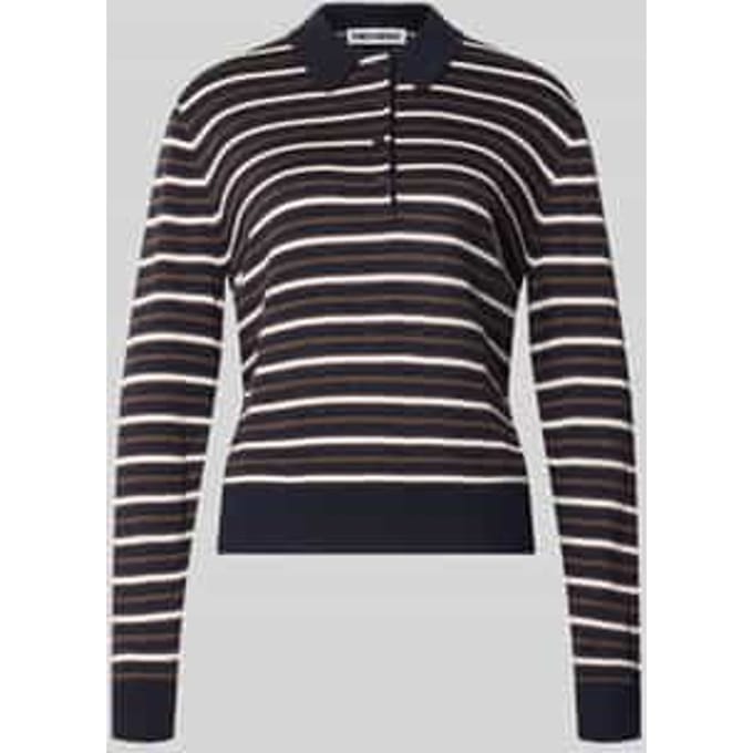 Poloshirt met geribde zoom
