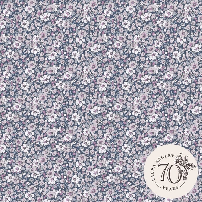 Laura Ashley Libby Behang - Bloemen - 10mx52cm - Paars