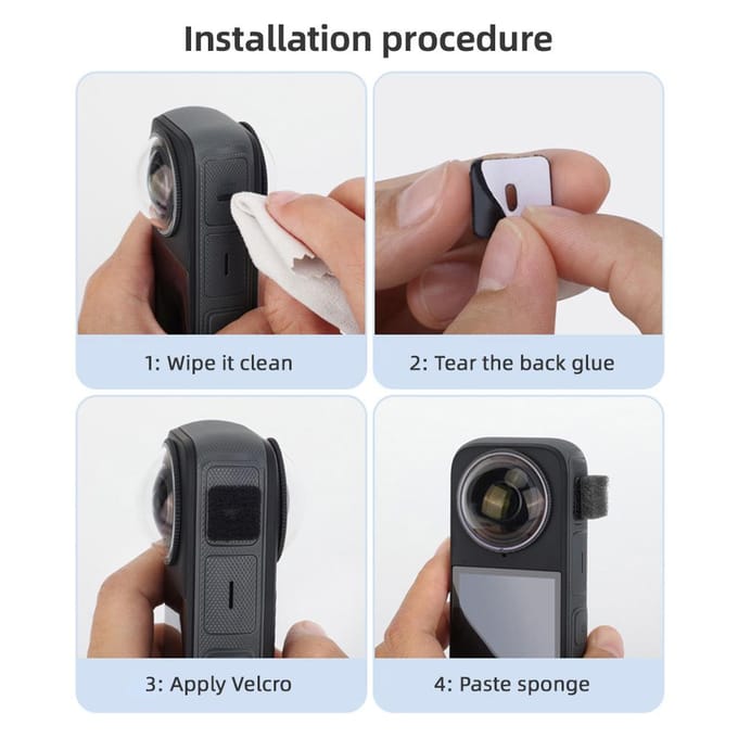 VRIG Mic Wind Muff Microfoon Windscherm Microfoon Windscherm Vervanging voor Insta360 X4/X3 grijs