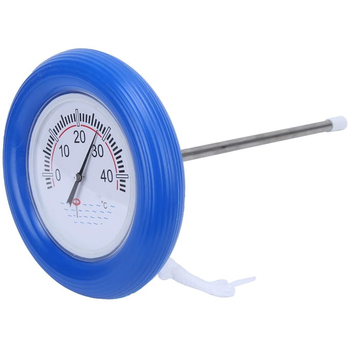 Thermomètre de piscine à tête ronde pour piscines intérieures et extérieures, spas white