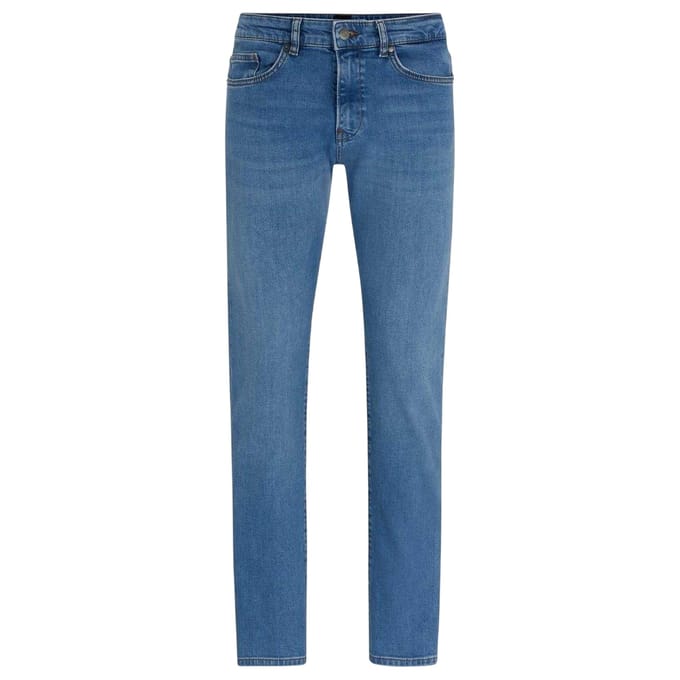 Boss Slanke herenjeans met 5 zakken (Turquoise/Aqua)