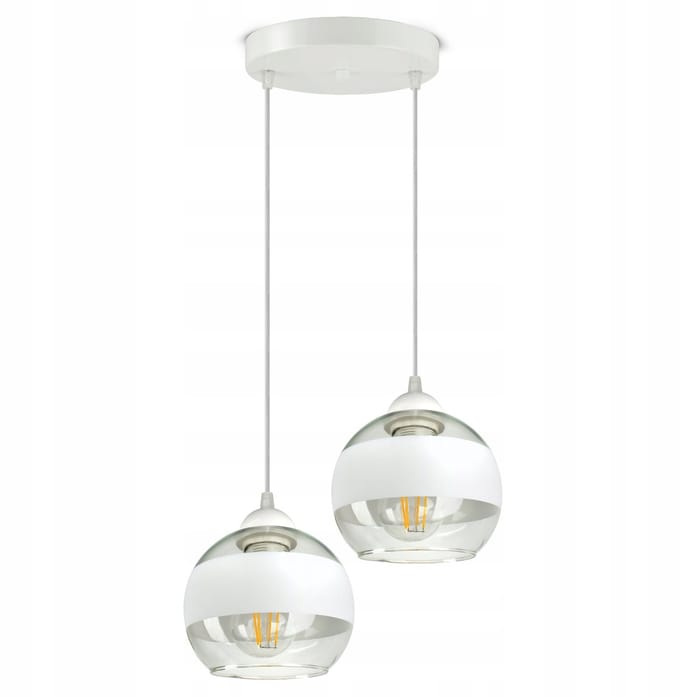 Moderne Witte Plafondlamp met Glazen Bollen - E27 Fitting