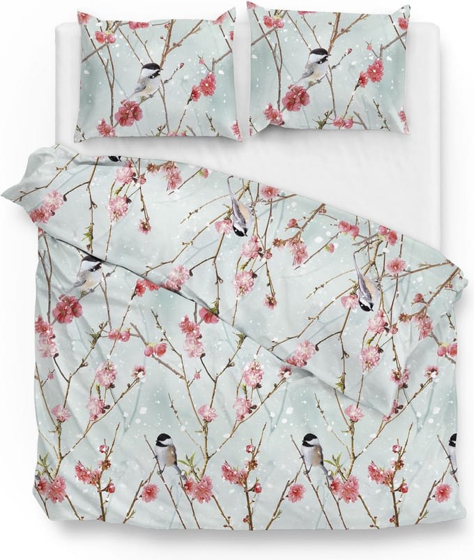 Zohome Sender Dekbedovertrek - Flanel - Lits Jumeaux - 240x200/220 cm - blue