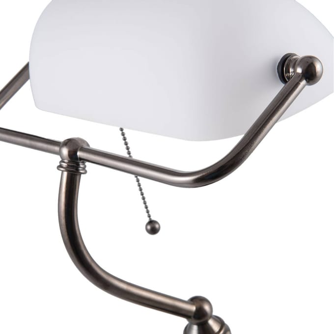Lumilamp Bureaulamp Bankierslamp 27x23x42 cm Wit IJzer