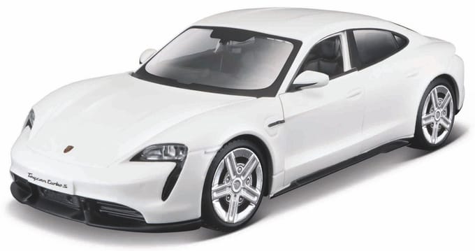 Maisto Modelauto - Porsche Taycan - wit - 7,5 x 3,5 cm - schaalmodel