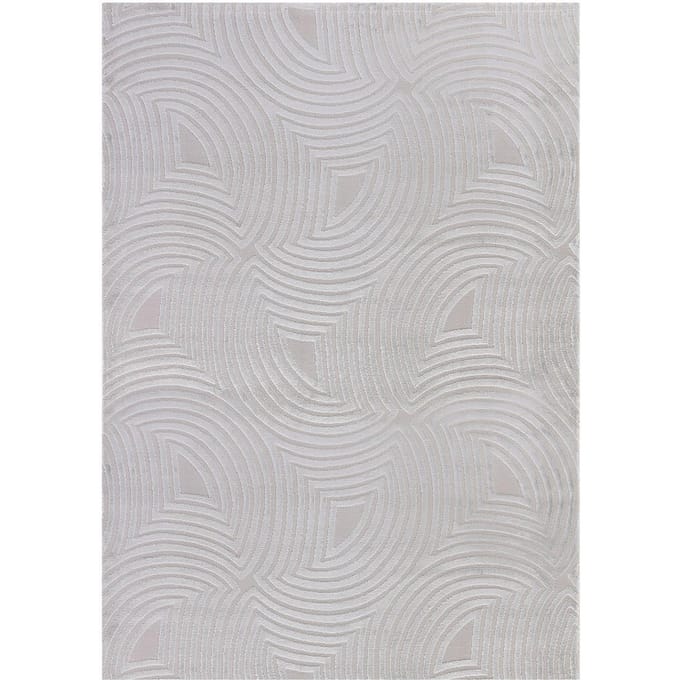 Vloerkleed Sahara 3D Japandi Stijl 240 x 340 cm Grijs