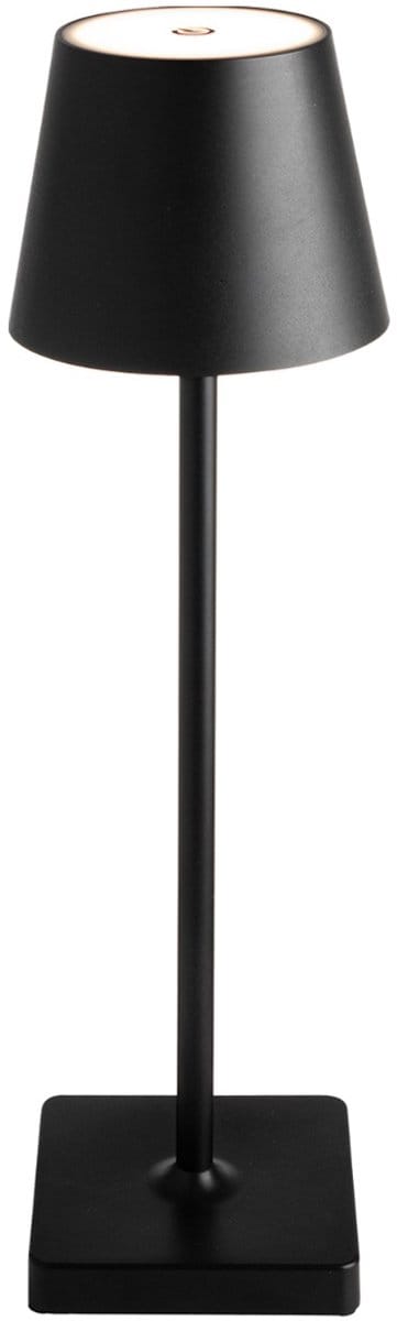 Gusta - Tafellamp - Led - Touch - USB oplaadbaar - Zwart - 38 cm