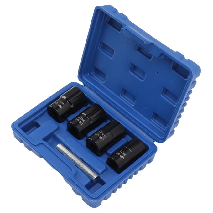 5 Stuks Boutmoer Verwijderaar Set Professionele Boutmoer Extractor Dopsleutelset voor het Verwijderen van Beschadigde Dode black