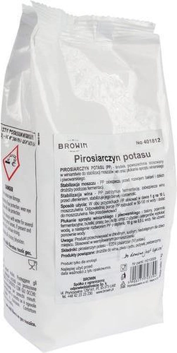 kaliummetabisulfiet 1kg - ontsmetten apparatuur - wijn - bier - sterke drank