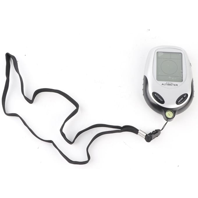 Multifunctionele Handheld Elektronische Thermometer Kompas met Kalender voor Buiten Kamperen Picknick gray