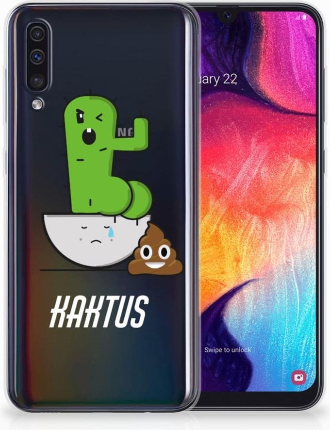 Samsung Galaxy A50 Telefoonhoesje met Naam Cactus Poo