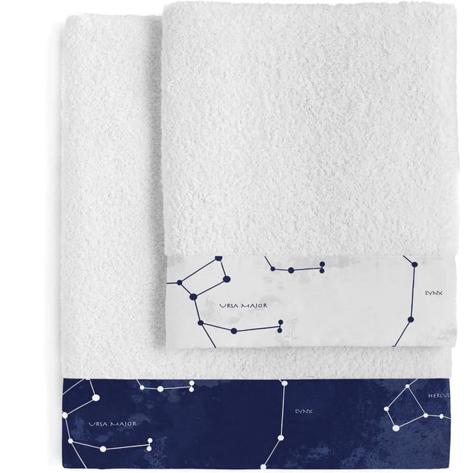 Set van 2 handdoeken Cosmos | Blanc