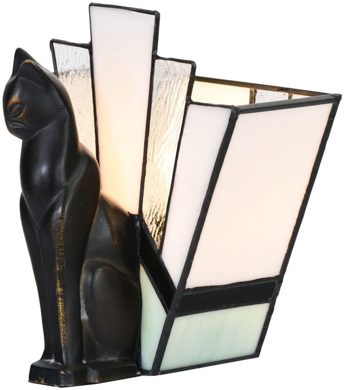 Tiffany lamp/sculptuur Art Deco Kat - Art Deco Trade