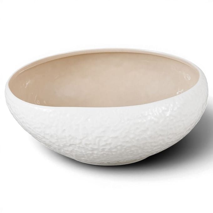 BRICARD BARLES STONE SCHAAL | 23X20,5X8,5 CM WIT-TAUPE