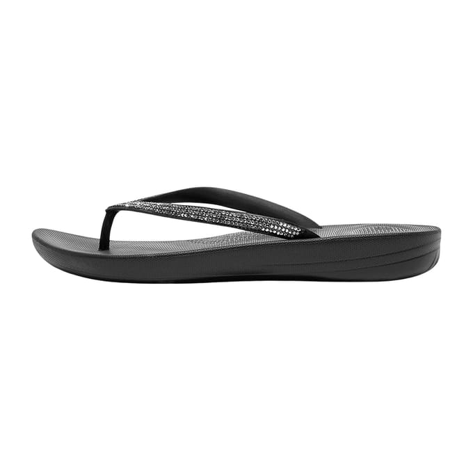FitFlop Iqushion Sparkle TPU Dames Slippers - Zwart