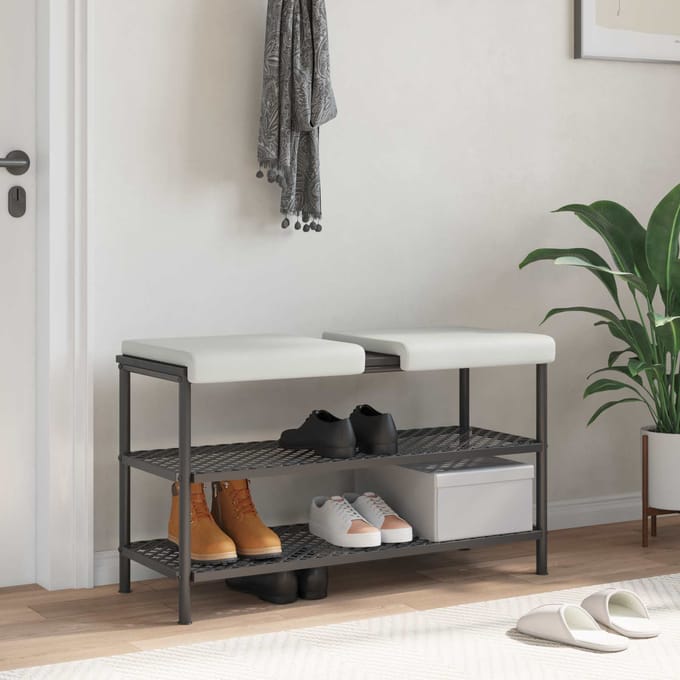 vidaXL - Bankkussen - 2 - st - Kunstleer - Wit - Diepte - 35 - cm