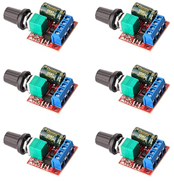 Mini DC Motor Snelheidsregelaar voor 5V-35V Vermogen met LED-indicator