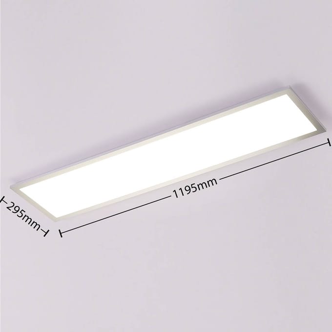 Arcchio LED paneel Lysander, 32W, CCT, 119cm, zilver