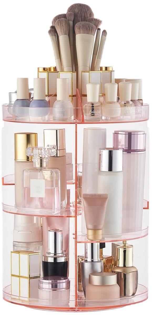 Unyqoos ® Stijlvolle 360 Graden Draaibare Cosmetica Organizer voor Efficiënte Make-uproutine