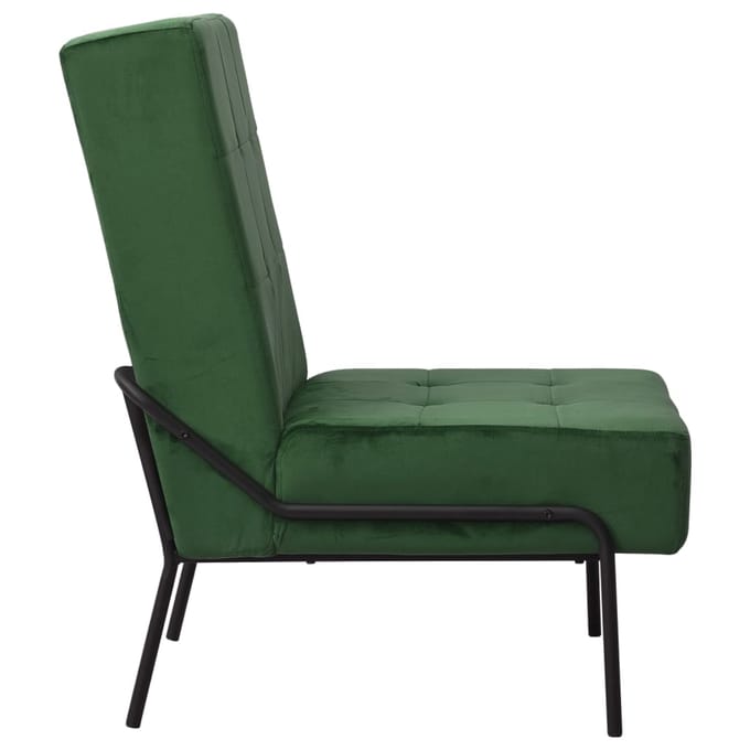vidaXL - Relaxstoel - 65x79x87 - cm - fluweel - donkergroen