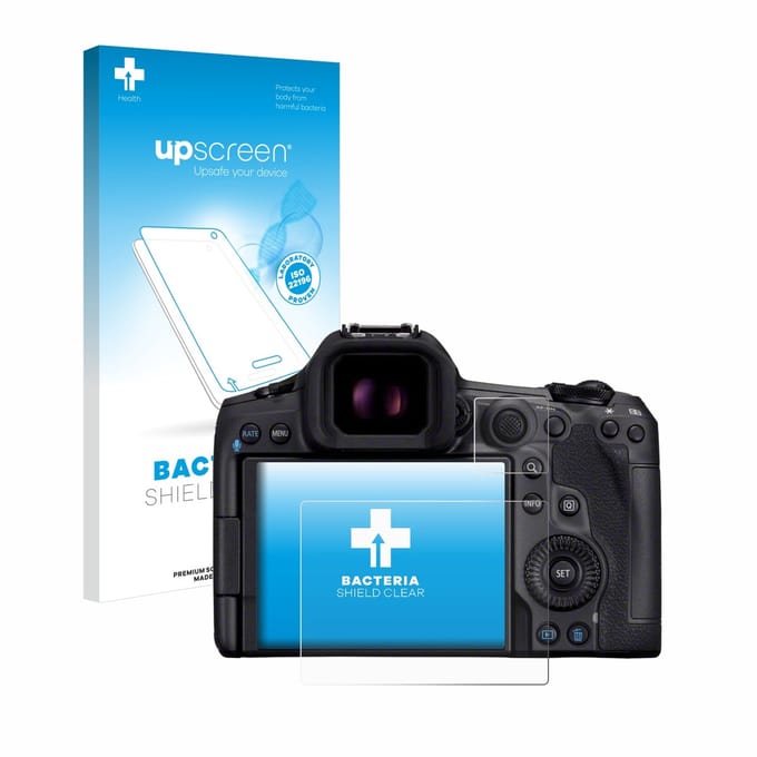 upscreen - Screenprotector voor Canon EOS R5 Mark II - Folie Beschermfolie transparant antibacterieel