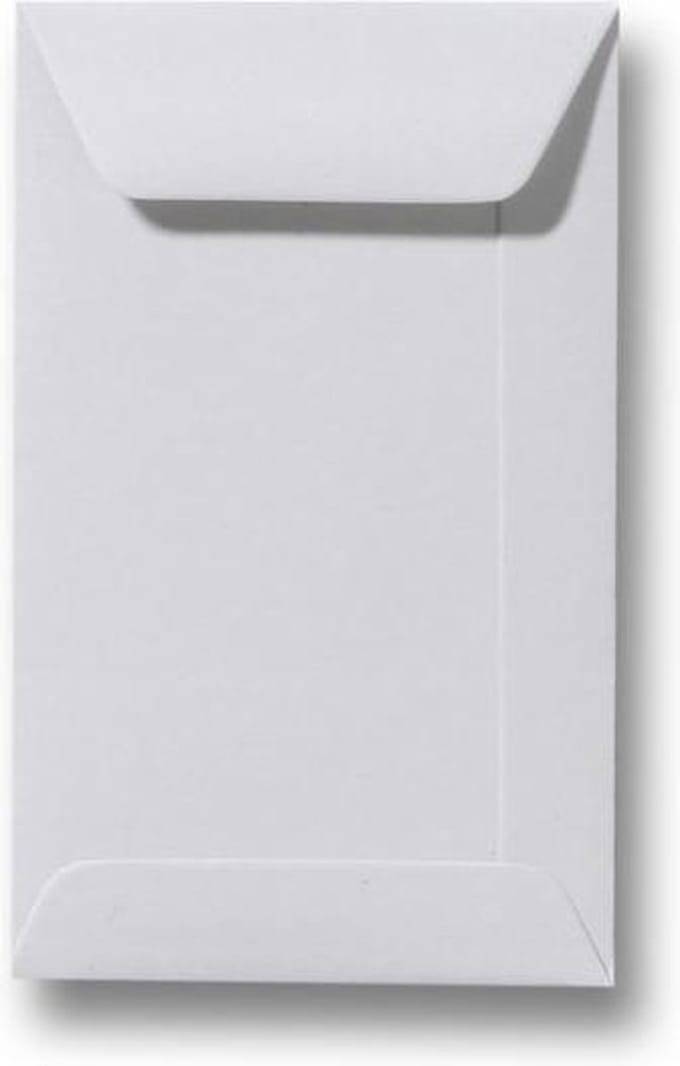 Envelop 6,5 x 10,5 cm Dolfijngrijs 100 stuks