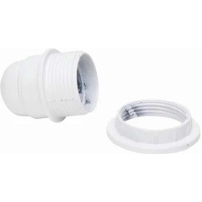 Kopp Lamphouder E27 Met Kraag En Ring Wit