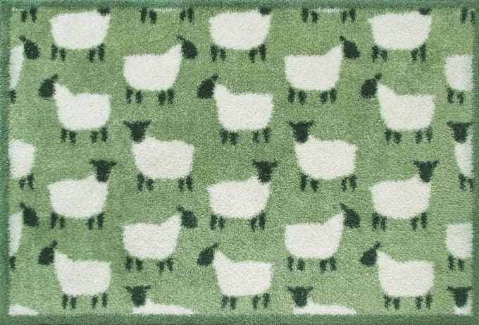 Kleen-Tex Turtle Wasbare Deurmat - Flock Green - 60 x85cm