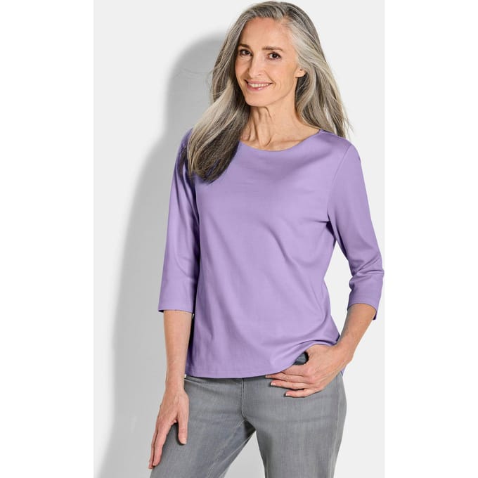 Basic shirt van interlock-jersey - sering - Gr. 22 van Goldner Fashion